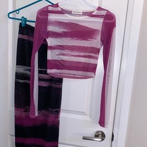 2 PIECE SHEER SKIRT SET